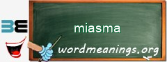 WordMeaning blackboard for miasma